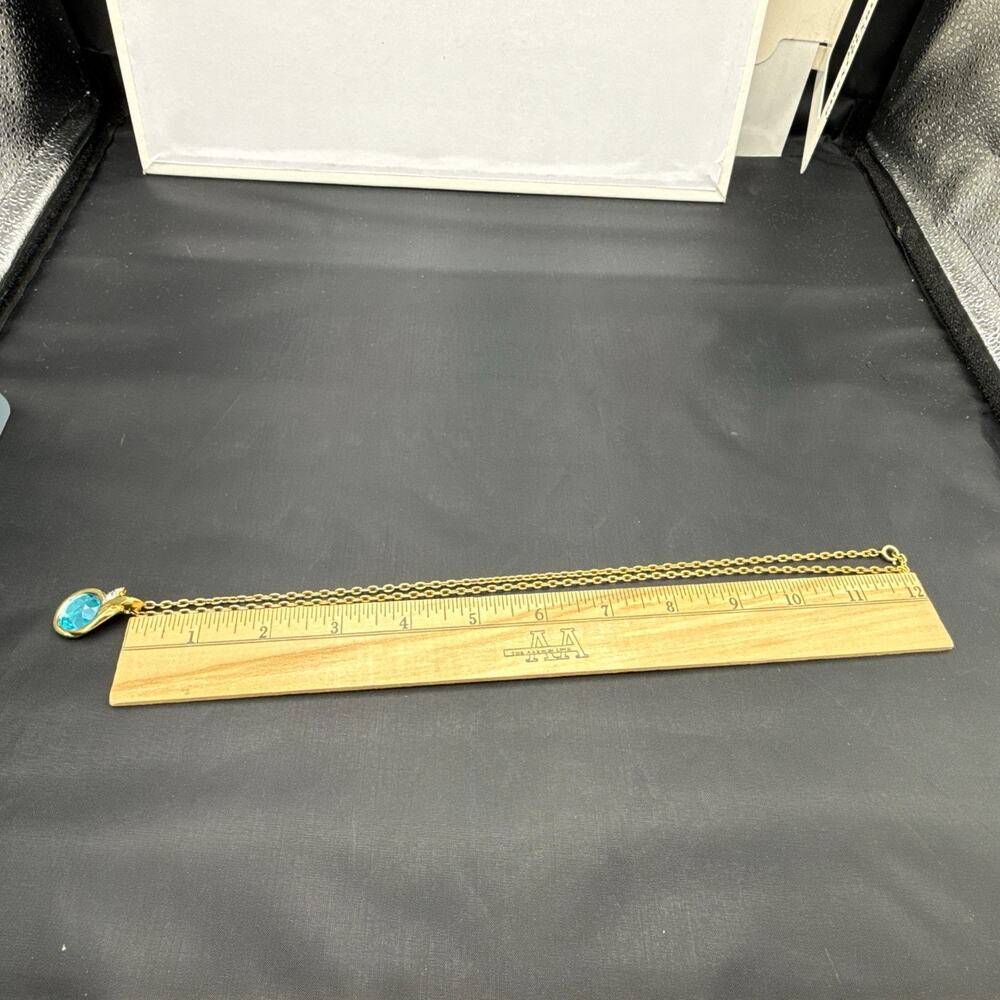 Vintage Kenneth Jay Lane Necklace Blue Rhinestone… - image 6